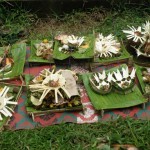 Cremation ceremony in Lombok, offerings