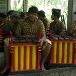 Cremation ceremony in Lombok, orchestra