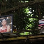 Cremation ceremony in Lombok, picture of deceased person