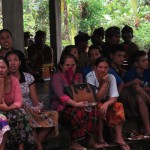 Cremation ceremony in Lombok, crowd watching